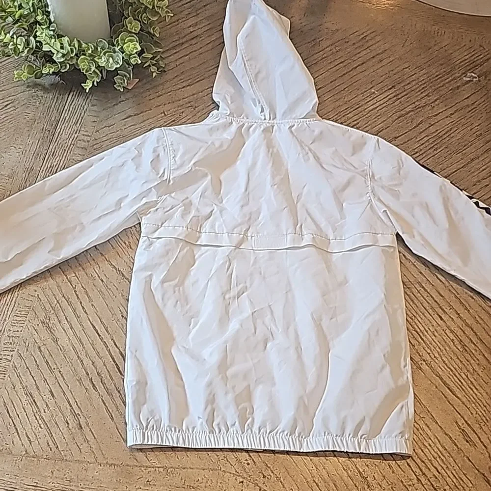 Boys Champion white wind breaker jacket size S